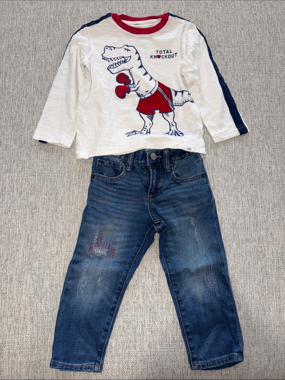 BABY GAP SHIRT JEANS SIZE 3 & 2